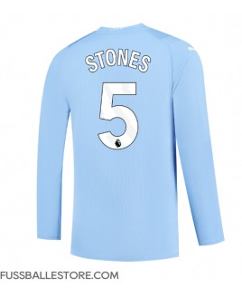 Günstige Manchester City John Stones #5 Heimtrikot 2023-24 Langarm